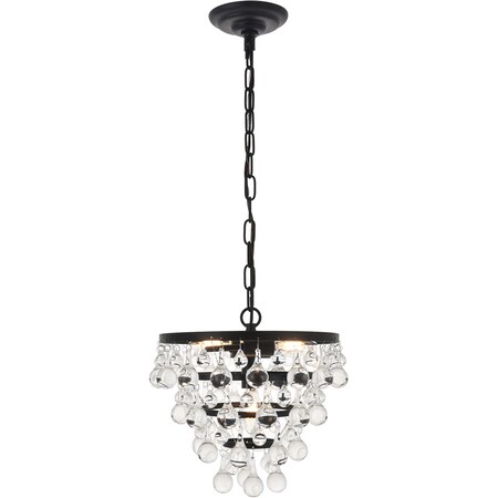 Living District Kora 3 Light Black Pendant LD5016D13BK